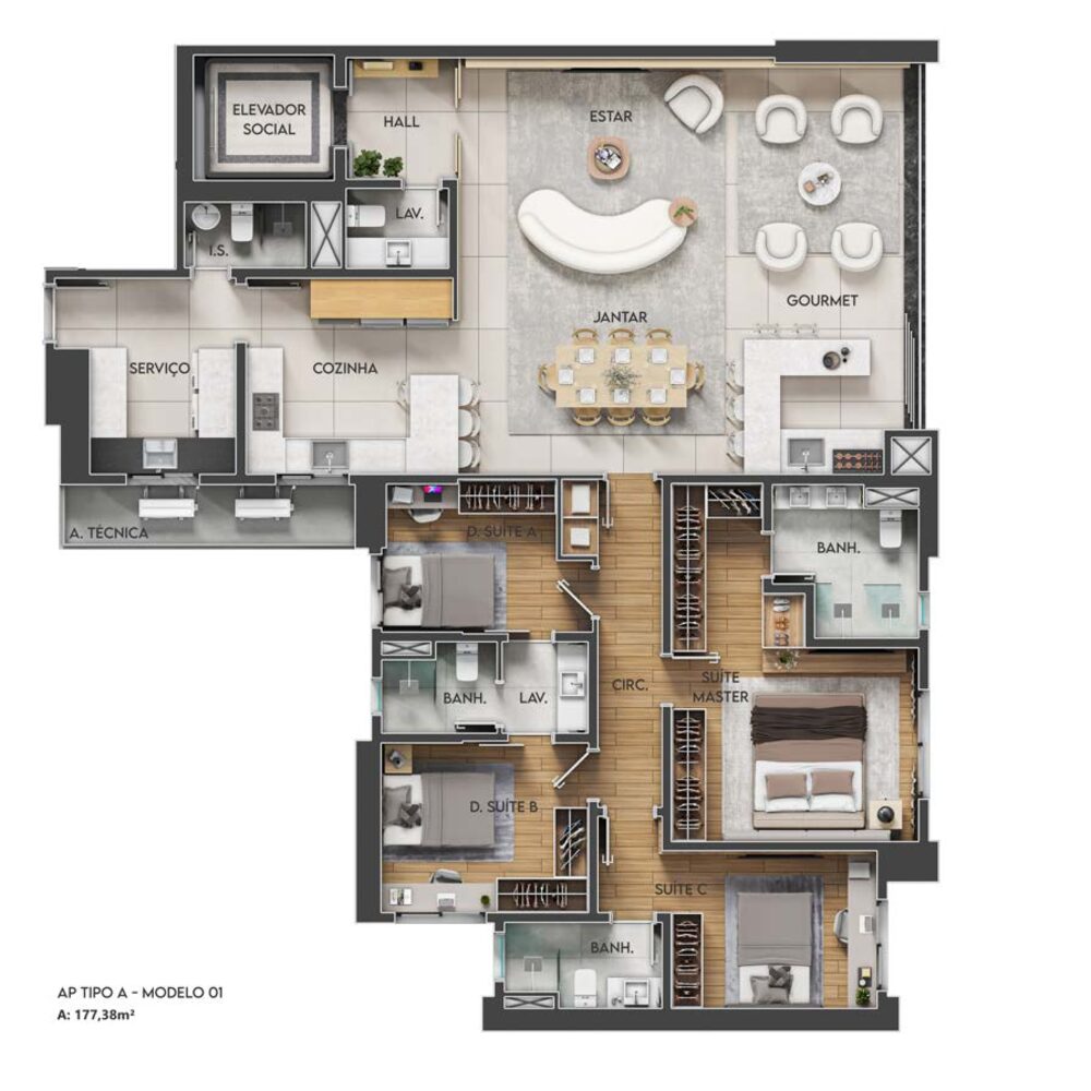 Planta Tipo A Modulação 3