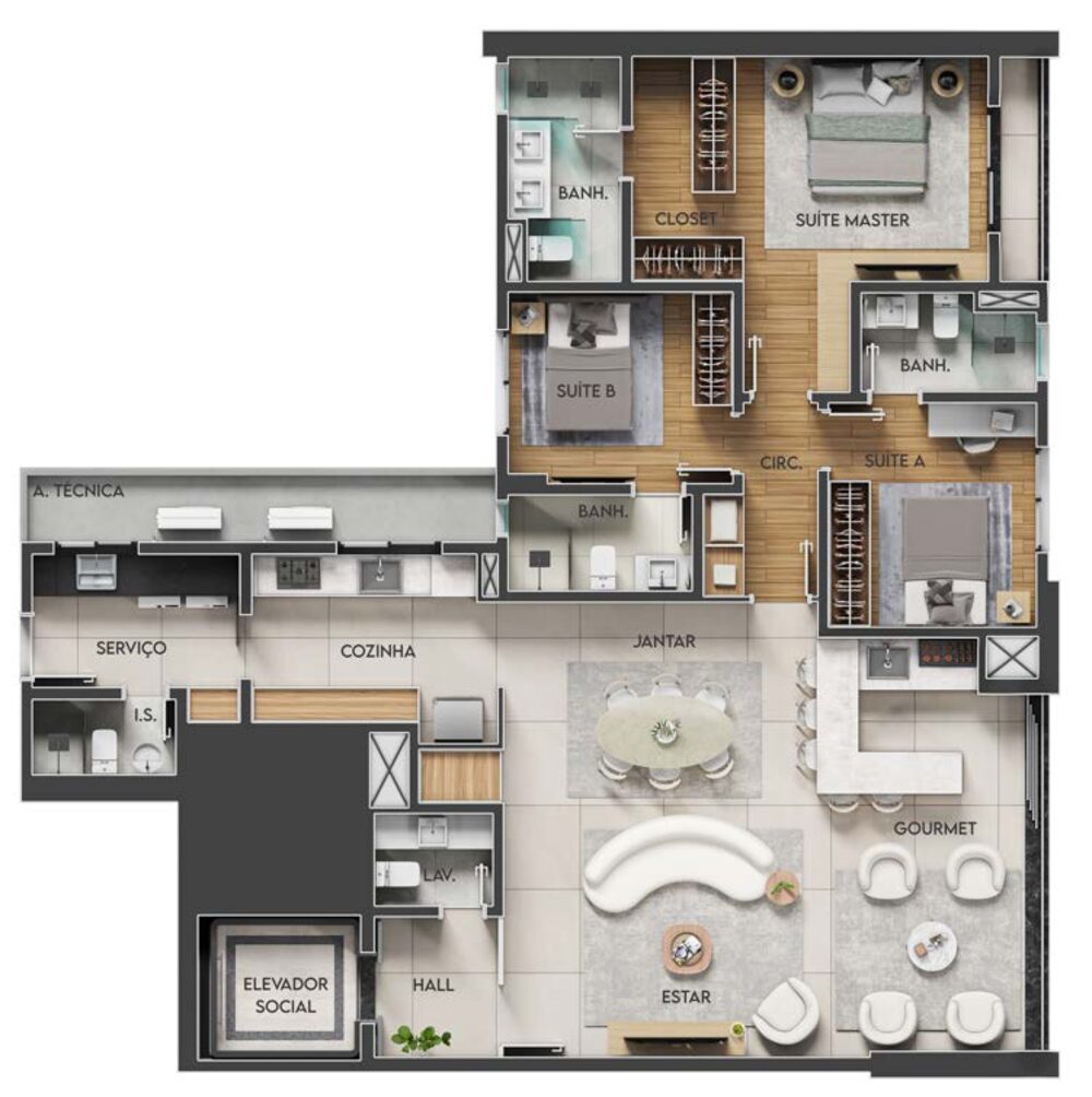 Planta Tipo B Modulação 1
